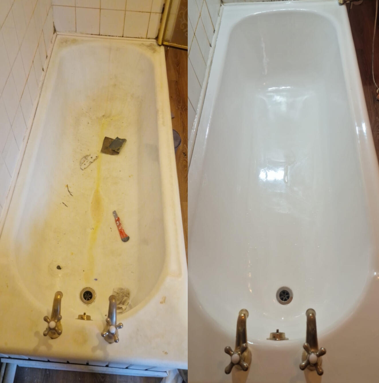 Steel bath resurfaced in Winton Bournemouth